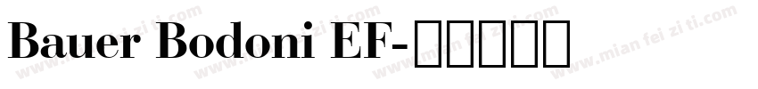 Bauer Bodoni EF字体转换